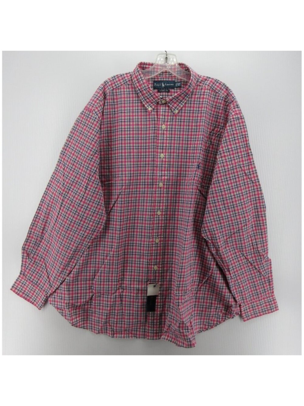 Ralph Lauren Shirt 2XB Big Button Down Plaid Classic Fit Pony Cotton